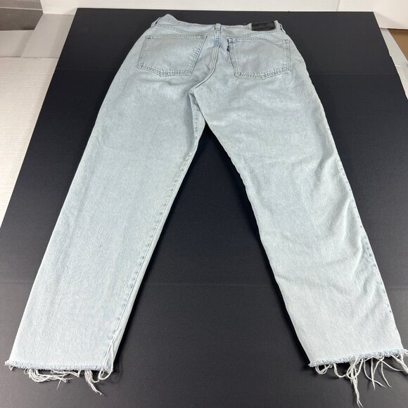 Levi's Made Crafted Jean Women 30x28* Column Pleated High Rise Blue Denim Tag 29 - Picture 9 of 16